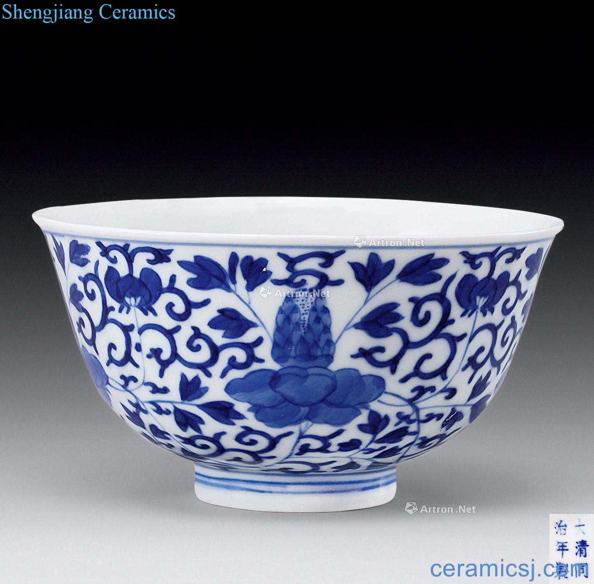 dajing Blue and white flower bowl
