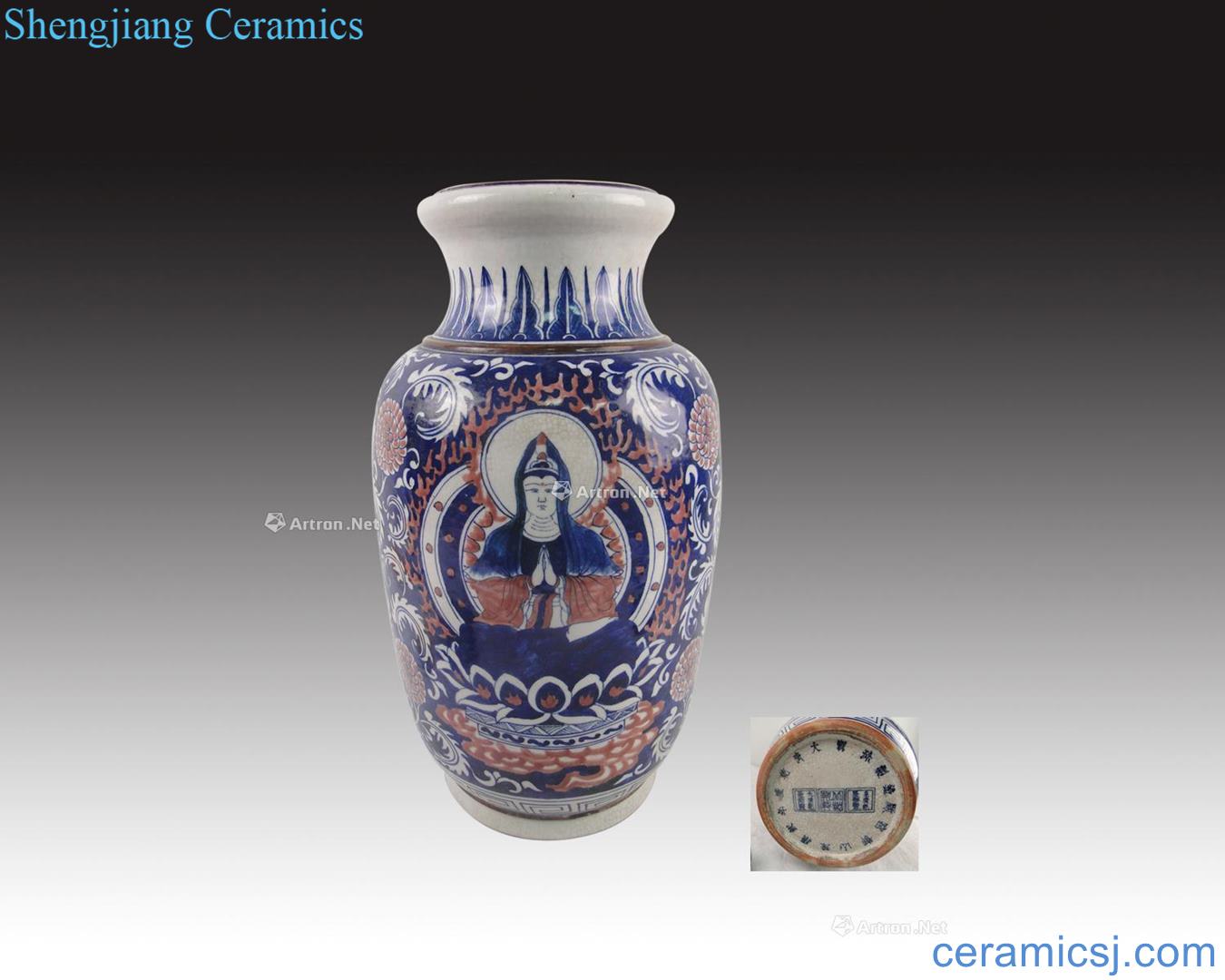 In the qing dynasty Blue and white youligong jug