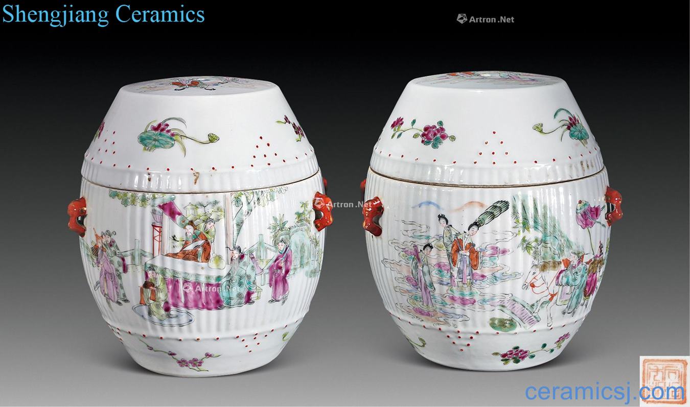 Stories of dajing pastel cover pot (a set of 2)