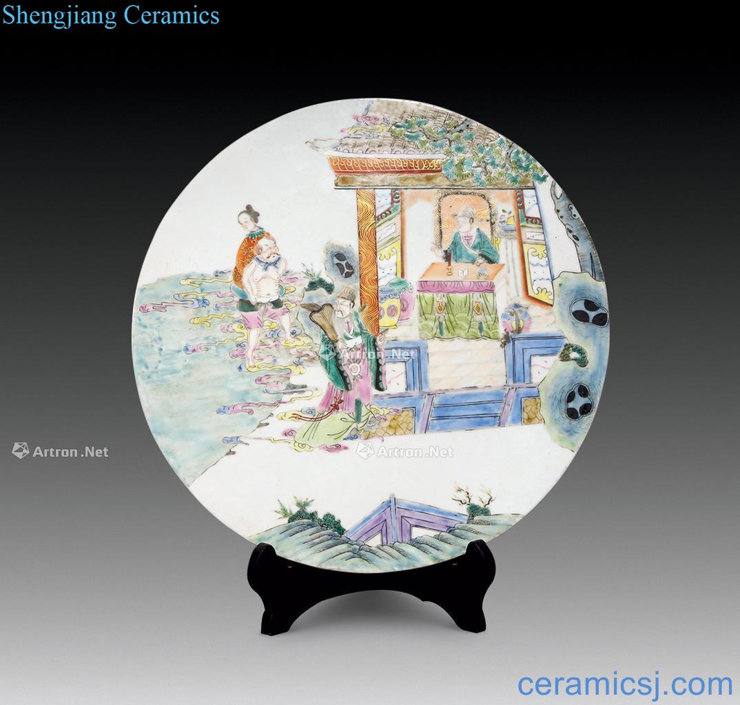 Clear light fall colour porcelain plate story characters