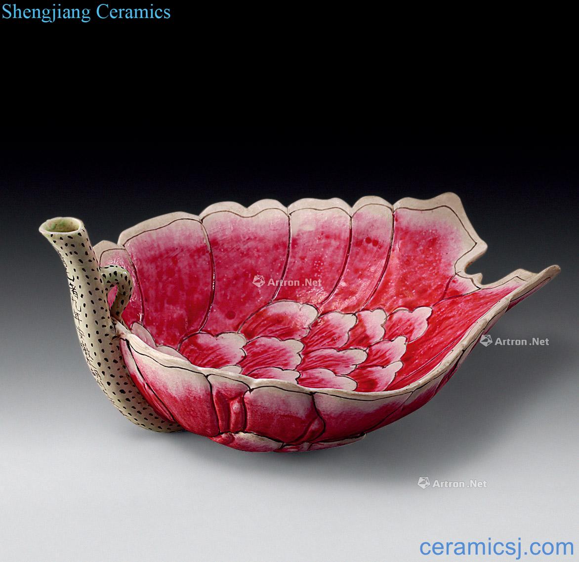 Autumn qing guangxu pastel lotus cup