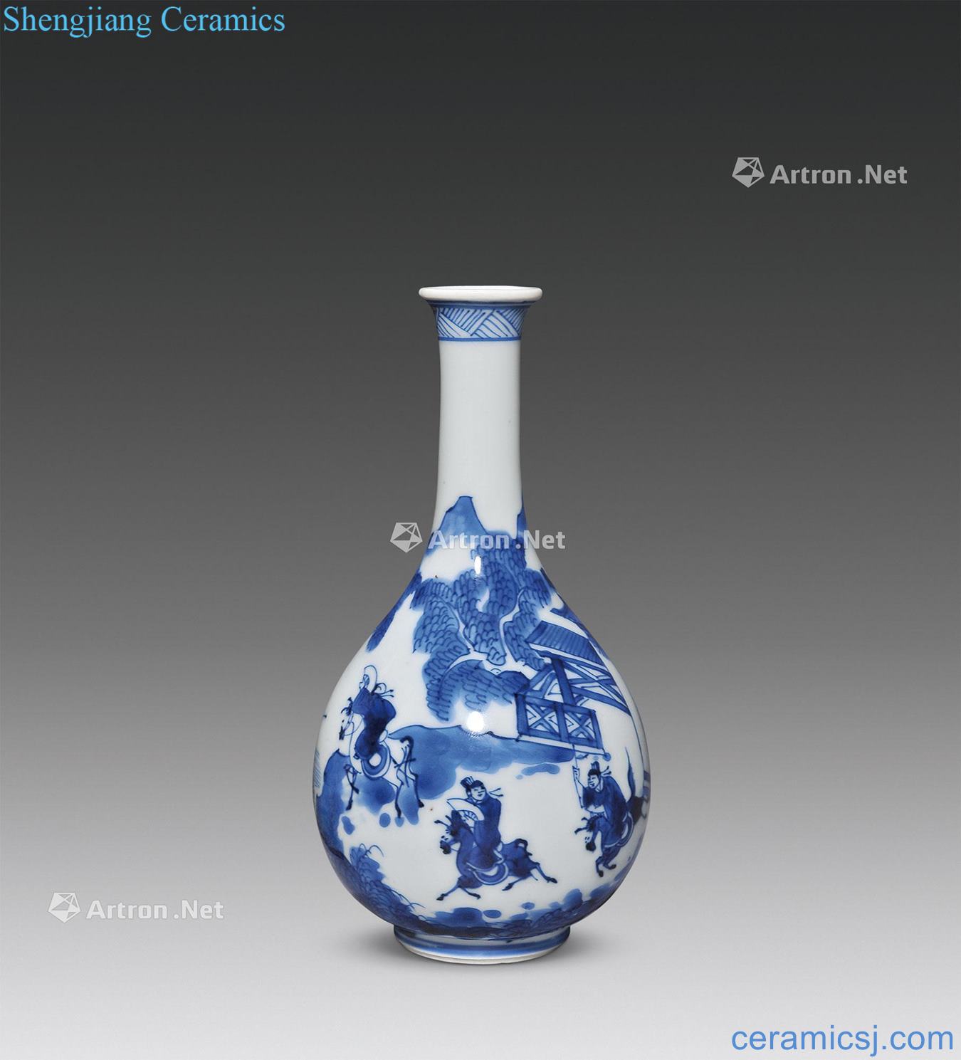 The qing emperor kangxi character lines the flask