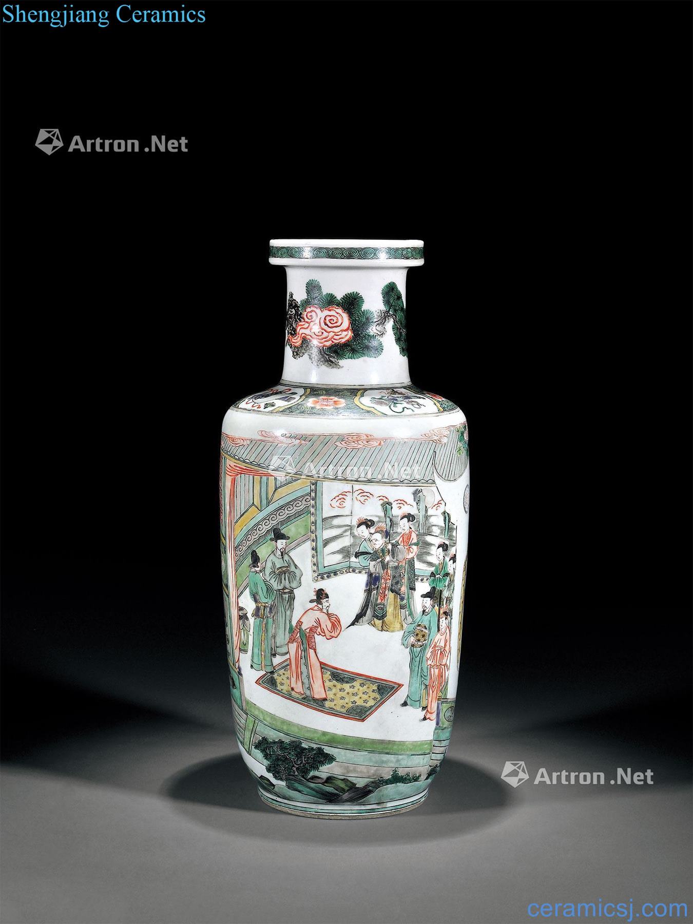 The qing emperor kangxi lines were bottles colorful characters