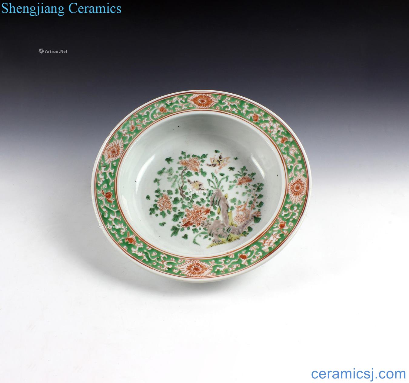 Colorful basin in the qing dynasty