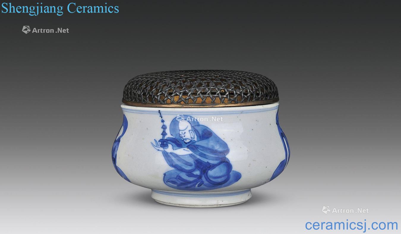 The qing emperor kangxi Blue and white Luo Hantu furnace