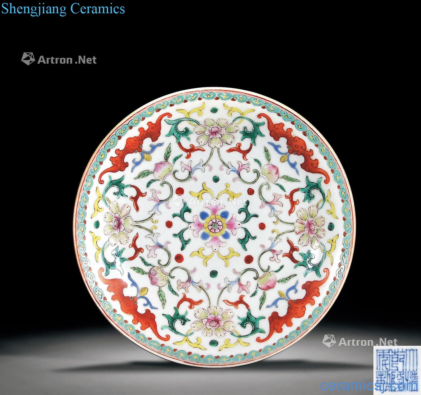 Qing qianlong pastel live tray