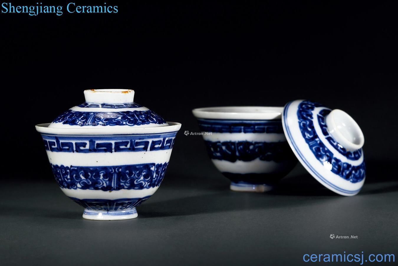 The blue and white dragon tureen