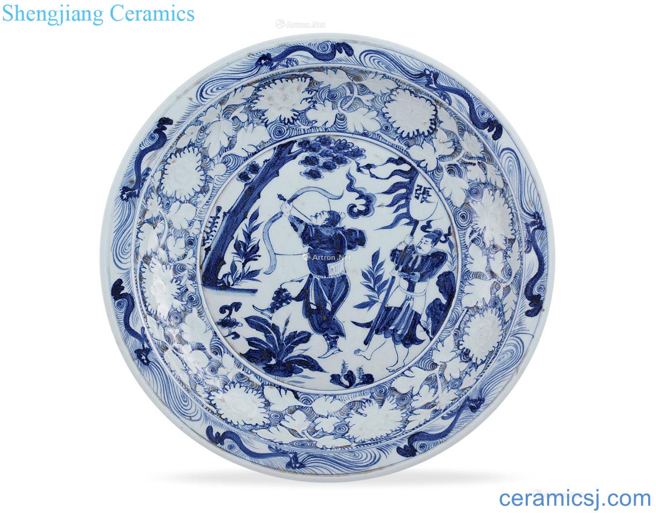 Stories of early Ming dynasty blue and white plate