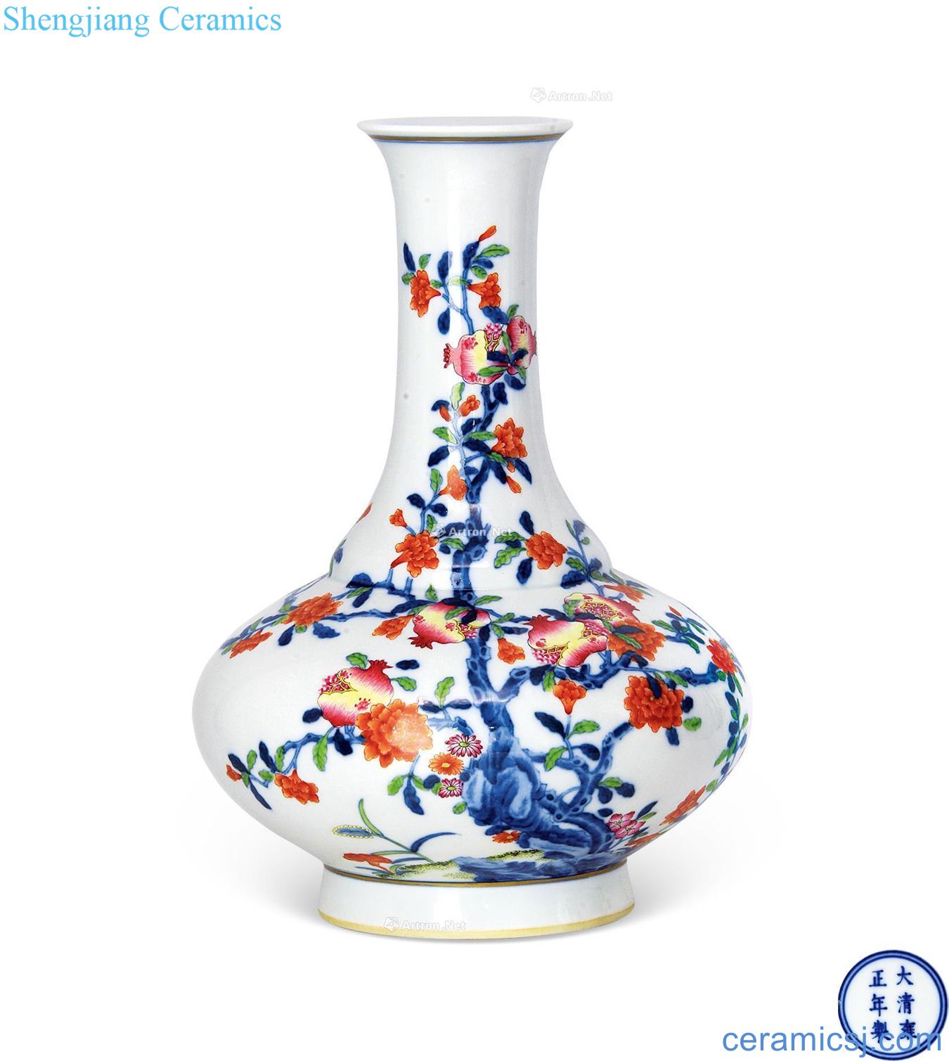 Yongzheng porcelain enamel pomegranate grain design