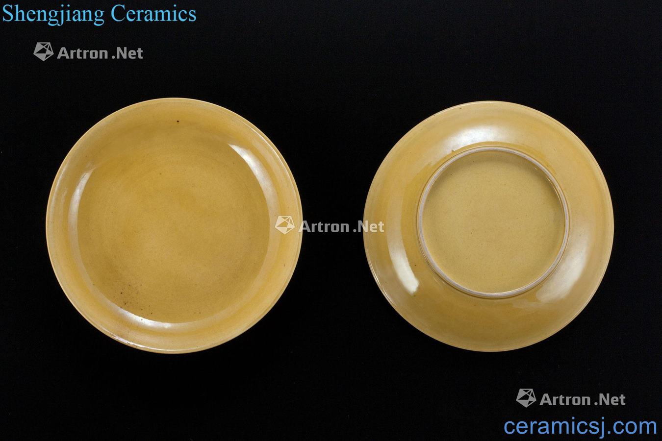 Wanli kiln Yellow glaze plate (a)