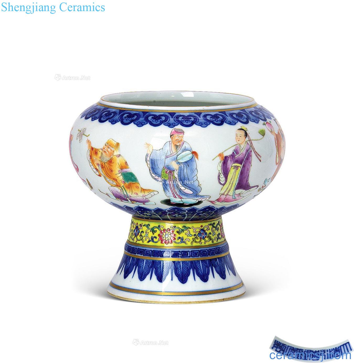 Qianlong porcelain enamel sea port