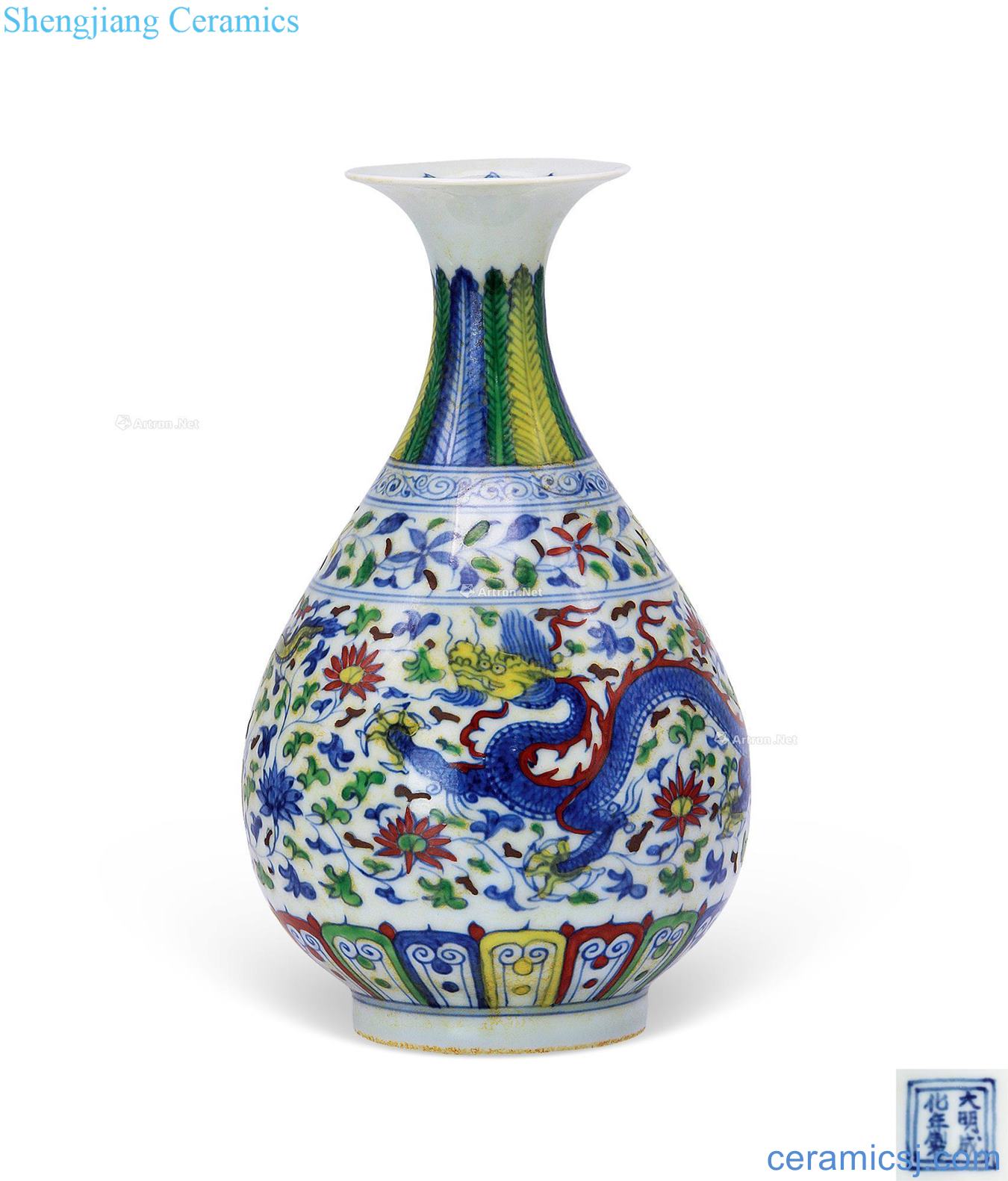 in Bucket color flower dragon okho spring bottle