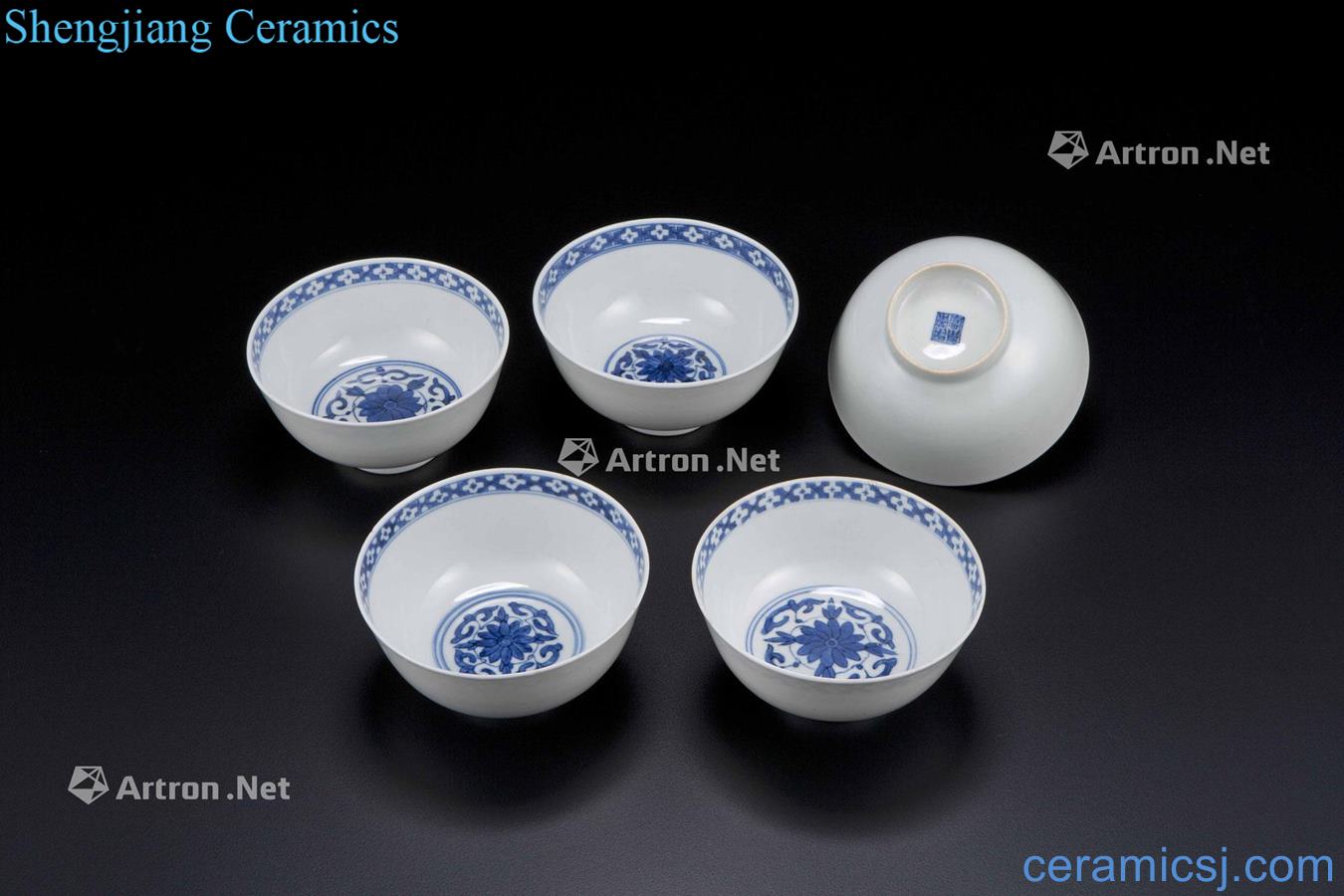 Ming wanli Blue and white bowl (5 pieces a set)