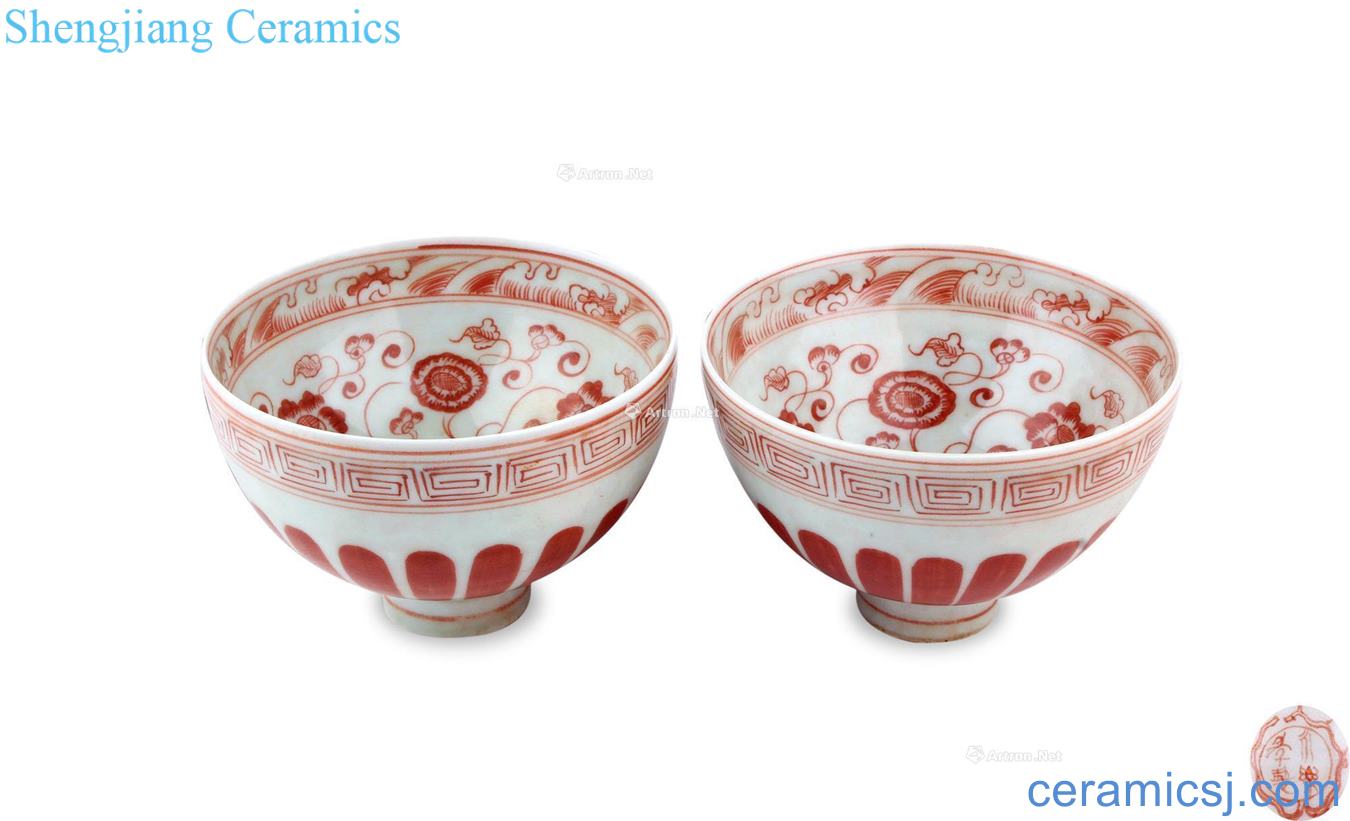 yongle Flower lotus seed bowl youligong tangled branches