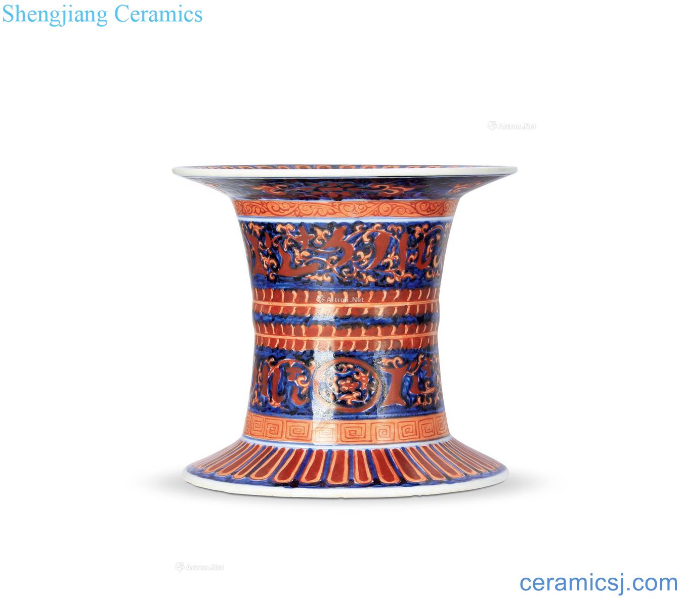 yongle Blue and red decorated vase with