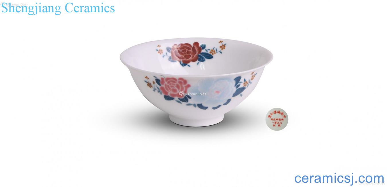 MAO porcelain enamel (flower grain mouth bowl
