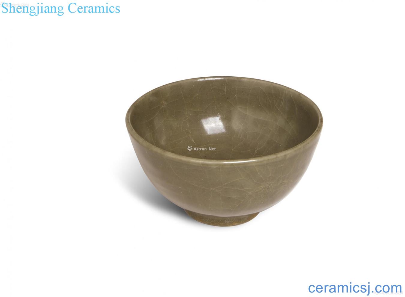 Longquan celadon imitation kiln mouth bowl straight