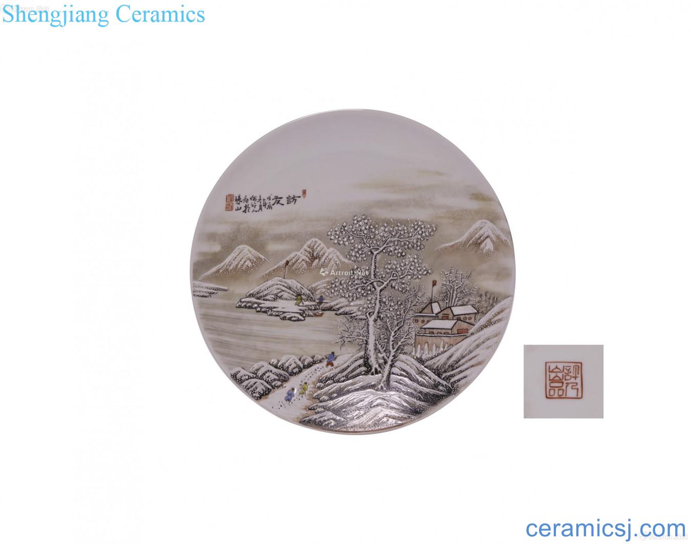Landscape snow grain porcelain