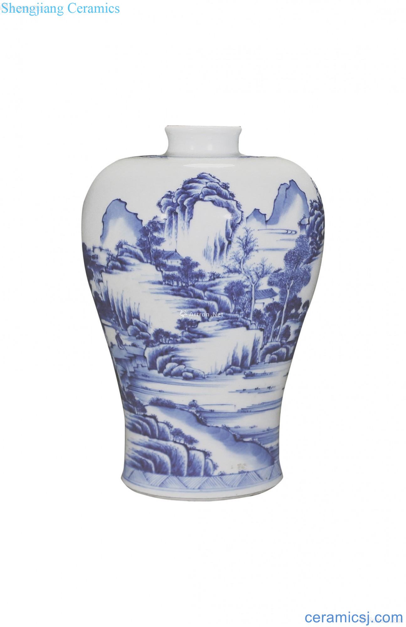 Blue links, jingshan mei bottle water characters