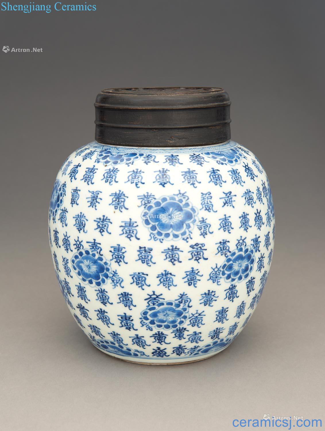 Kangxi (1662-1722), "shou" word grain canister