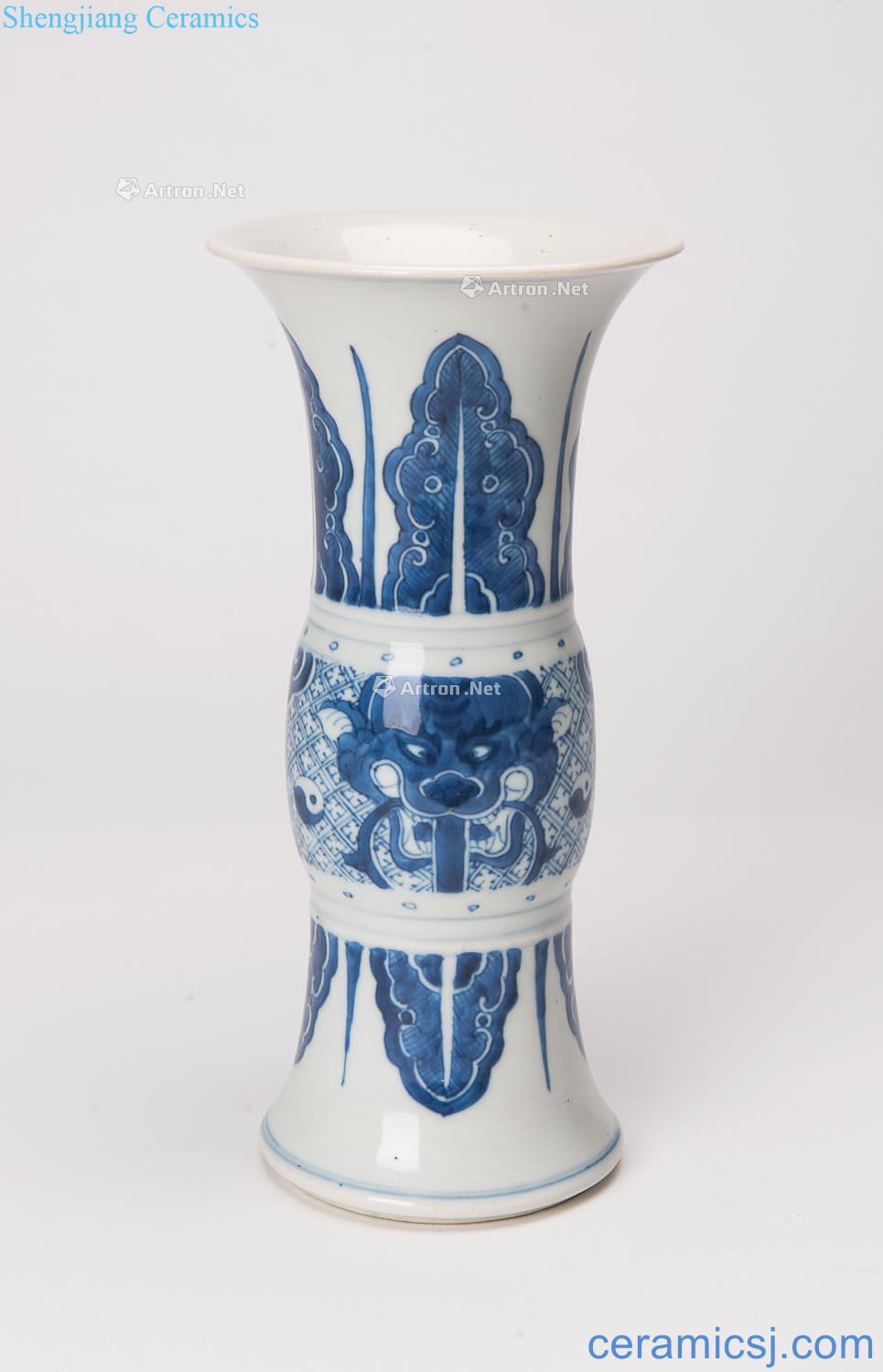 In the qing dynasty blue and white vase with