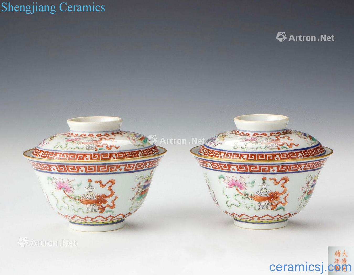 Pastel sweet grain tureen reign of qing emperor guangxu (a)