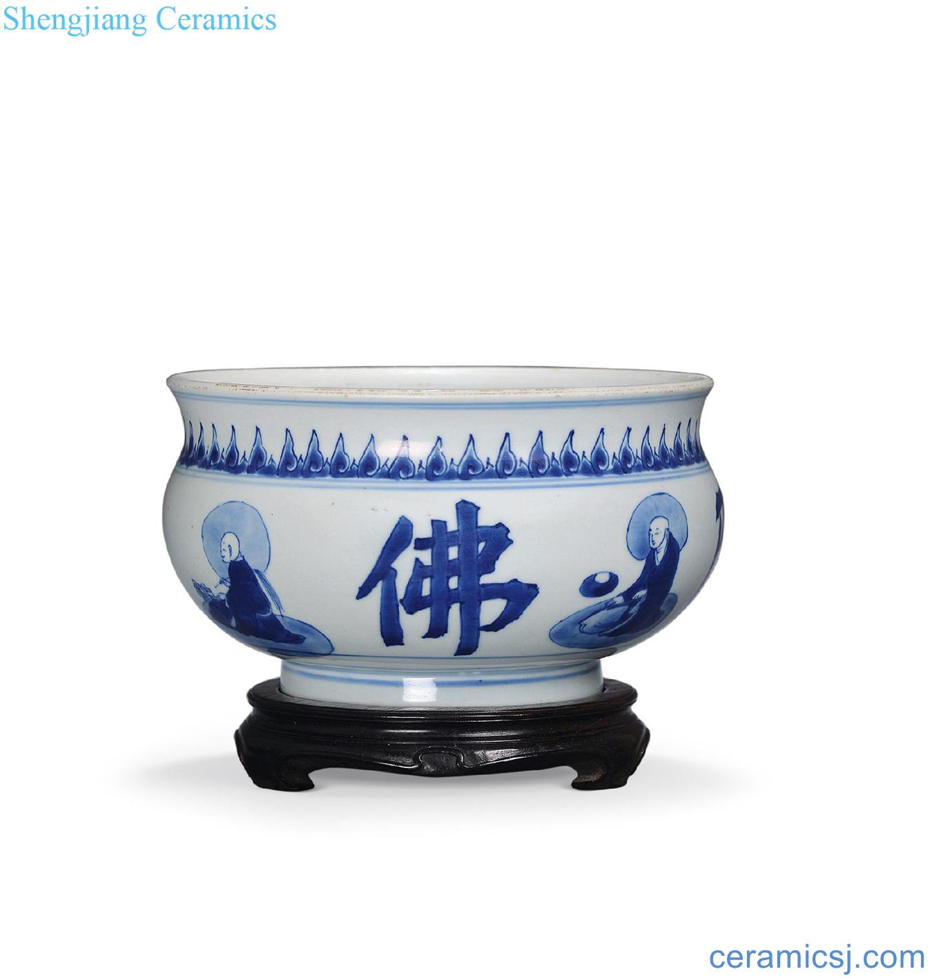 The qing emperor kangxi porcelain "amitabha" incense burner