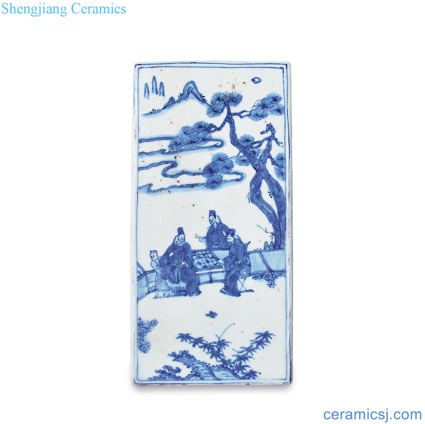Ming wanli Blue and white coats small porcelain plate