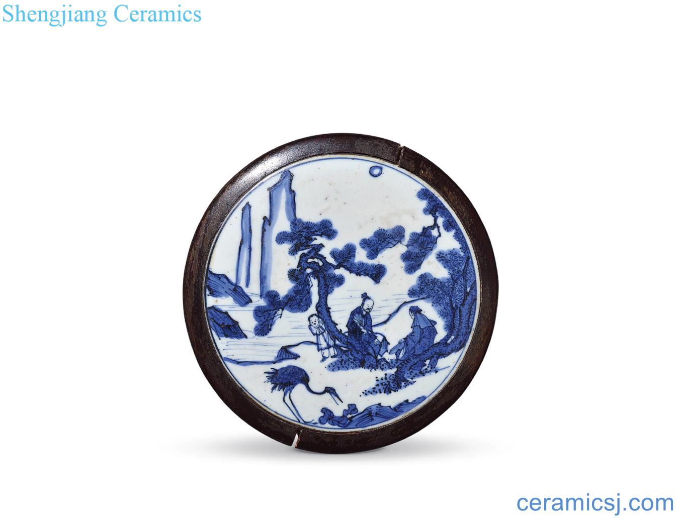 Ming wanli Blue and white Gao Shitu porcelain plate