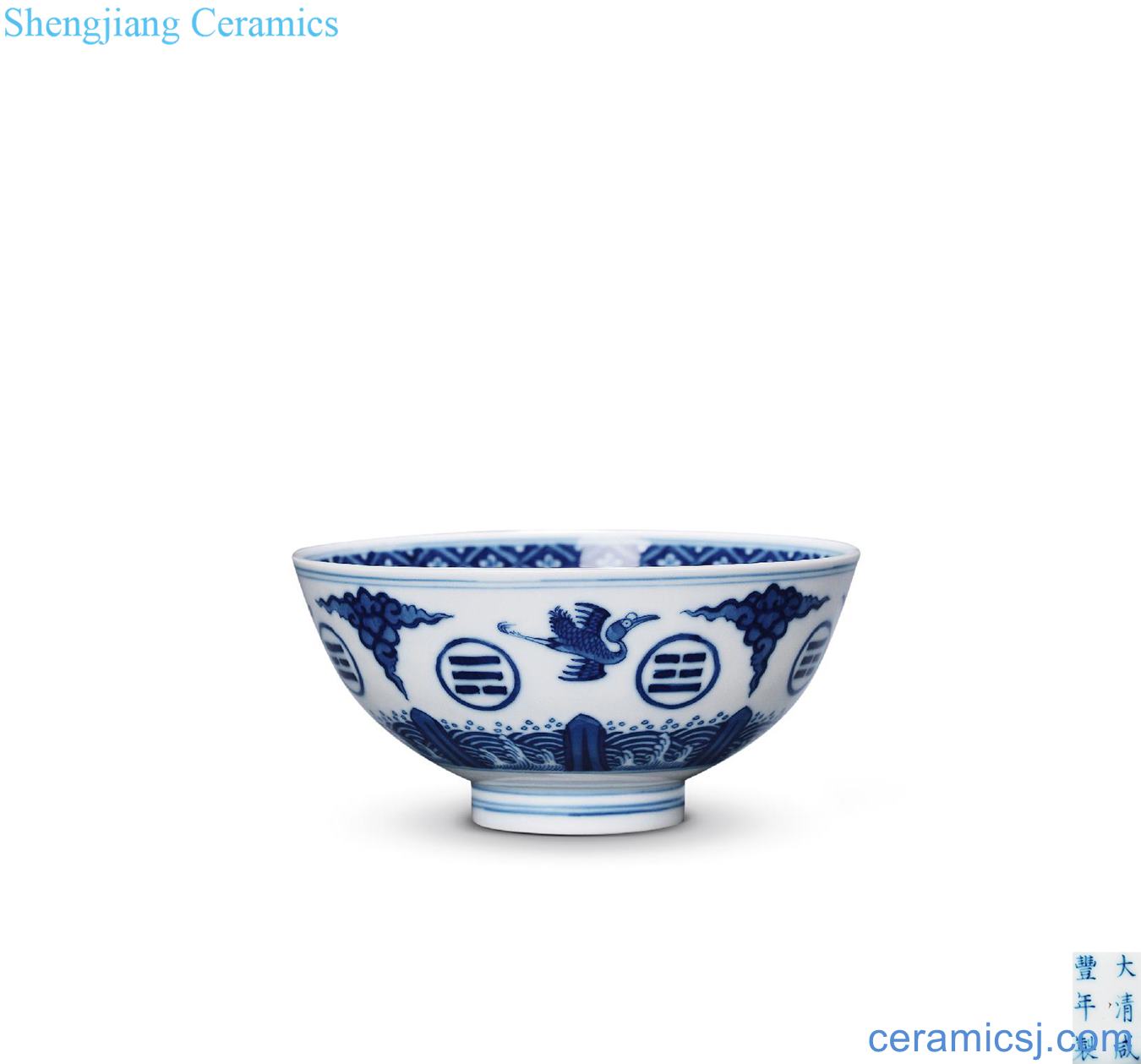 Qing xianfeng Blue and white gossip James t. c. na was published bowl