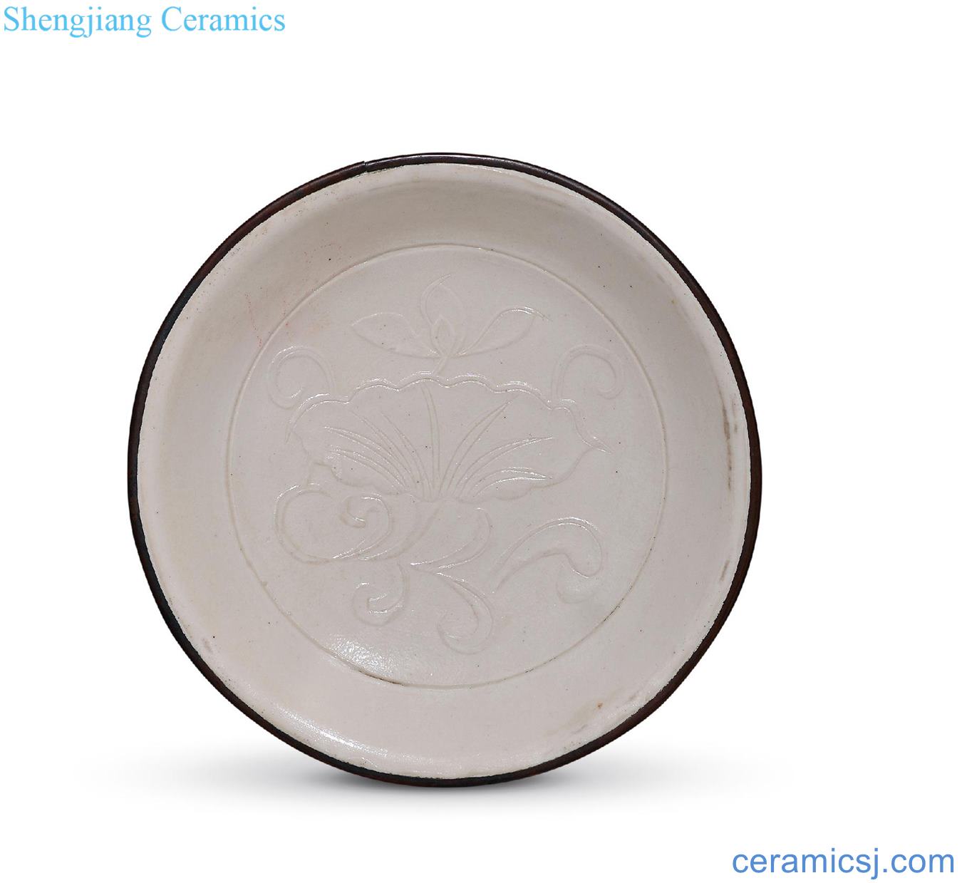 yuan Kiln carved flower disc