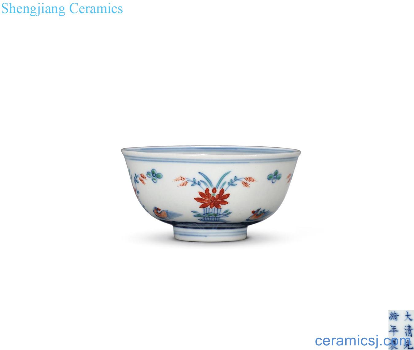 The bucket color lotus pond reign of qing emperor guangxu mandarin duck dishes