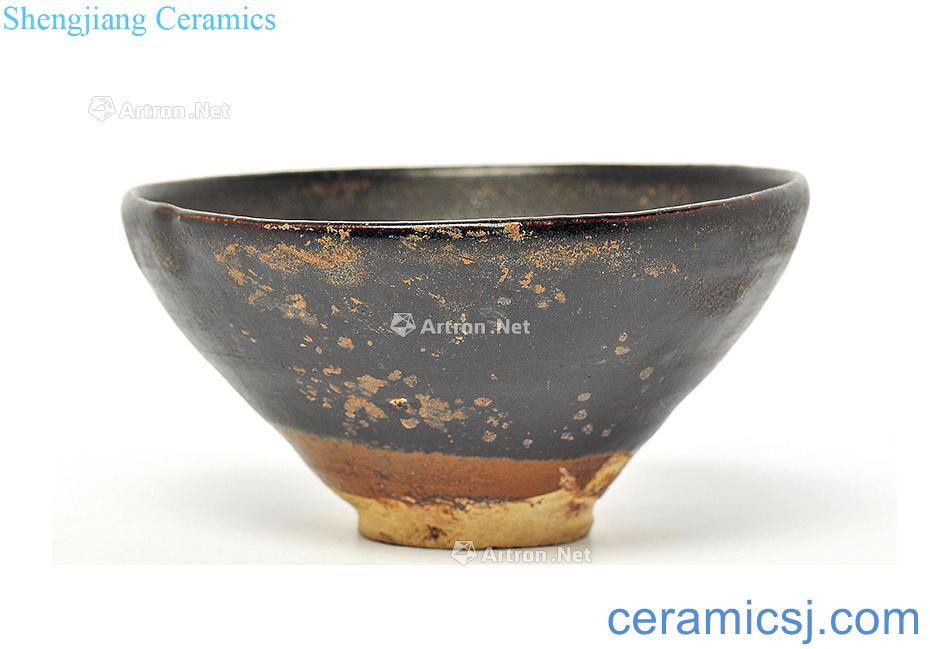 The song dynasty Jizhou kiln black glaze bowls