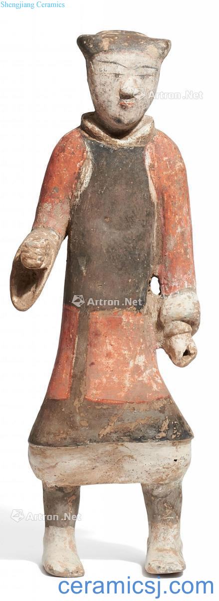 Han in The Three Kingdoms 206 BC - 220 AD 220-280 Groom figurines of coloured drawing or pattern