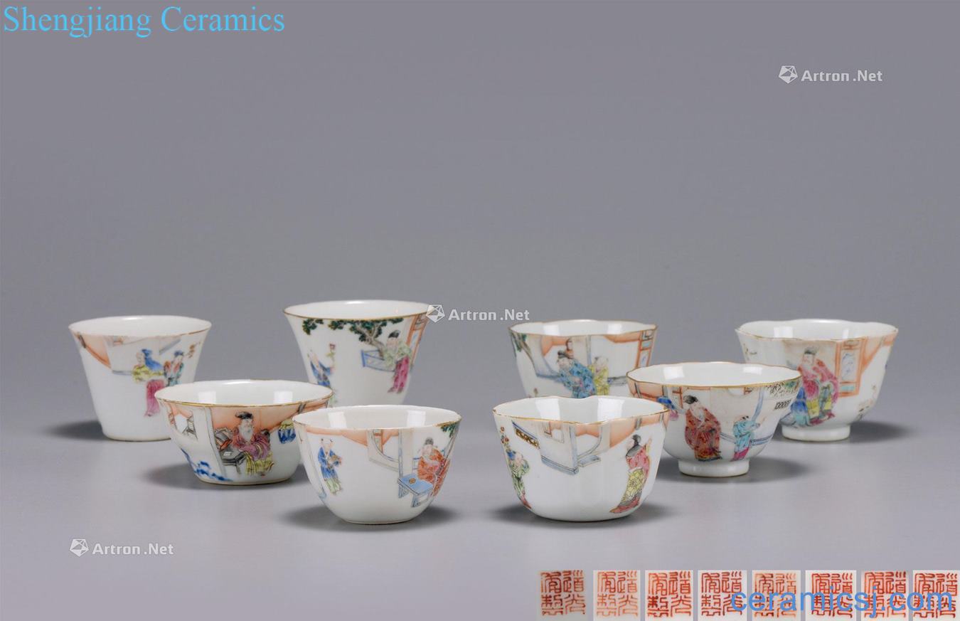 Clear light pastel life scene graph all kinds of cup (eight)