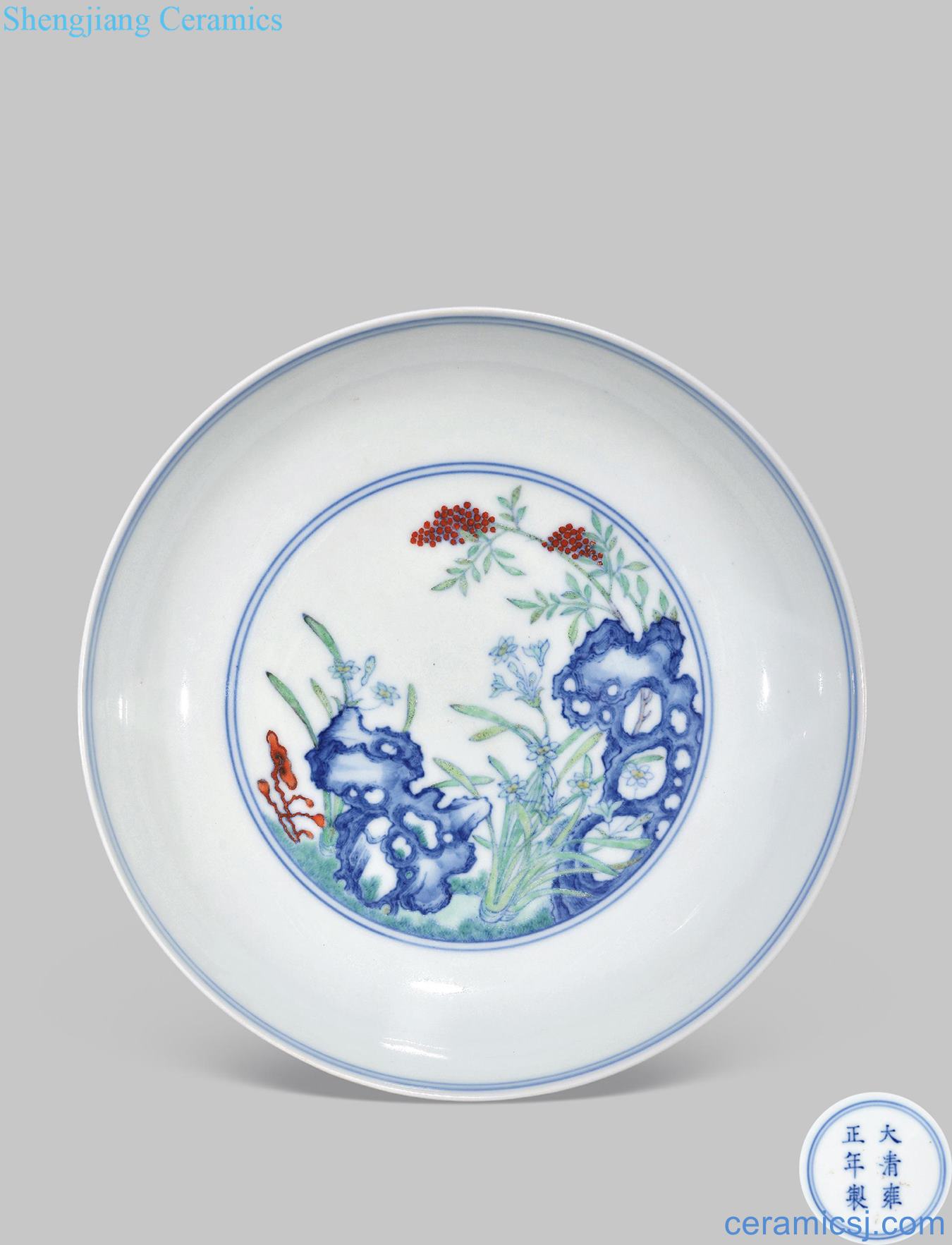 Qing yongzheng dou ling xian birthday plate