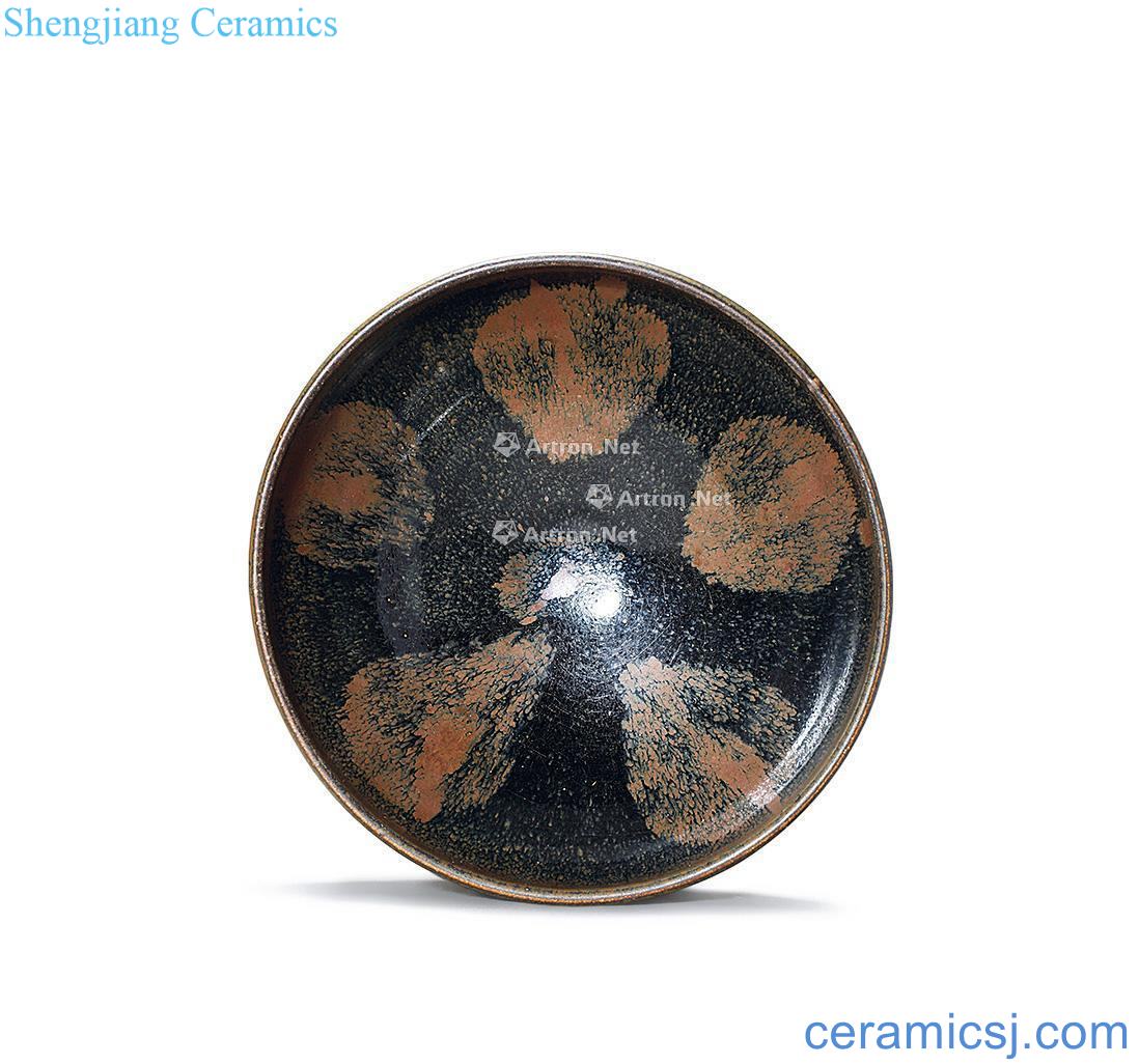 The southern song dynasty kiln in shanxi The black glaze brown coloured drawing or pattern the bowl