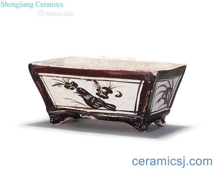 The southern song dynasty jizhou kiln narcissus basin of coloured drawing or pattern