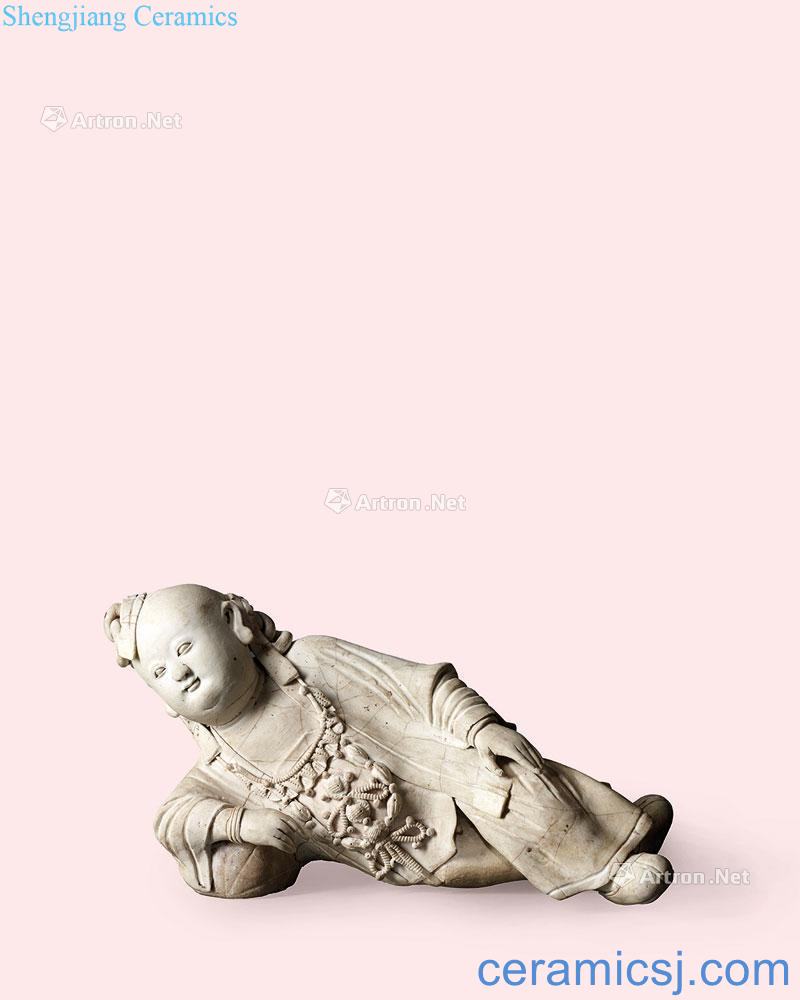 The song dynasty Left kiln porcelain plastic baby play