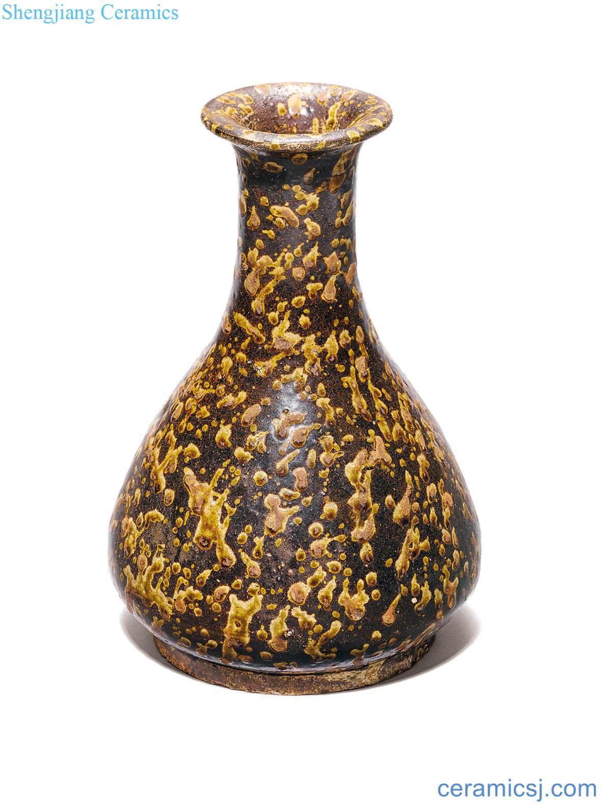 The song dynasty jizhou kiln hawksbill glaze okho spring bottle