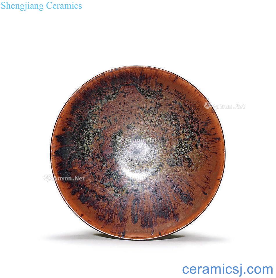 Northern song dynasty kiln persimmon glaze dai li type tea light