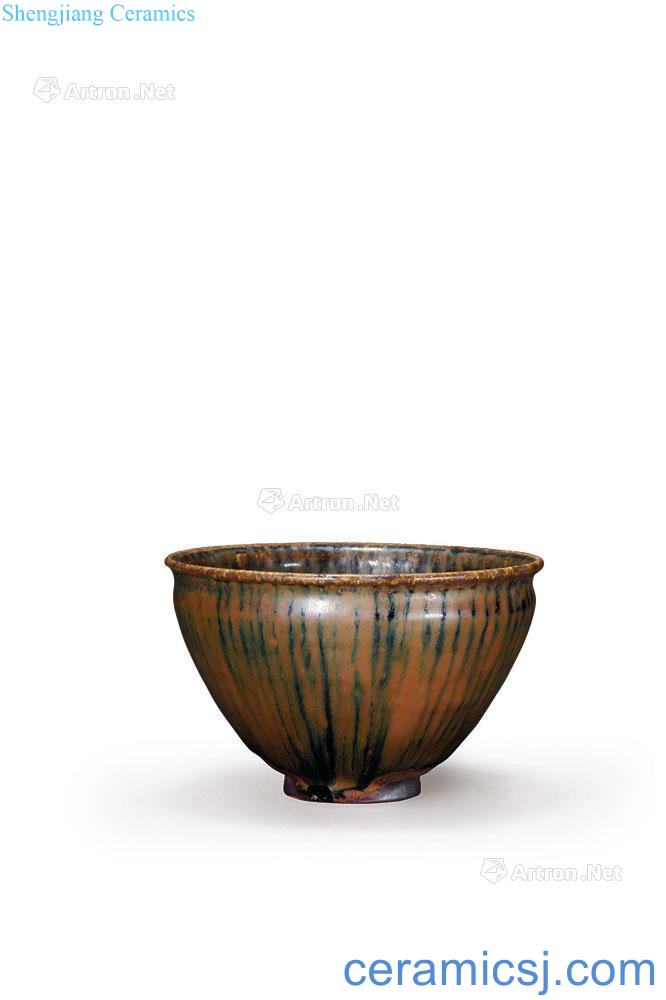 The song dynasty The north kiln mouth, both inside and outside iron tea rusty spot