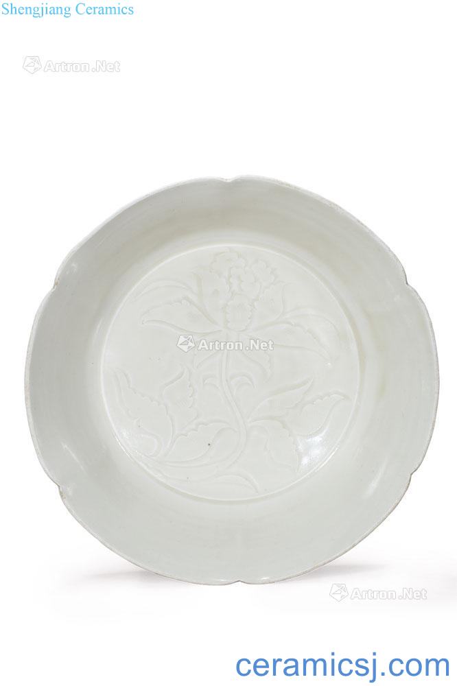 The song dynasty kiln scratching lotus grain mouth 盌 flower