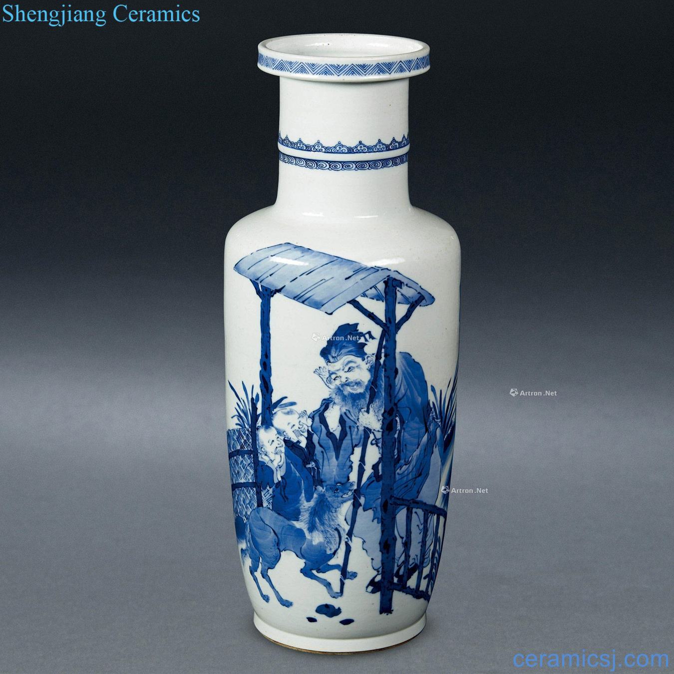 Qing guangxu Blue and white big bottle