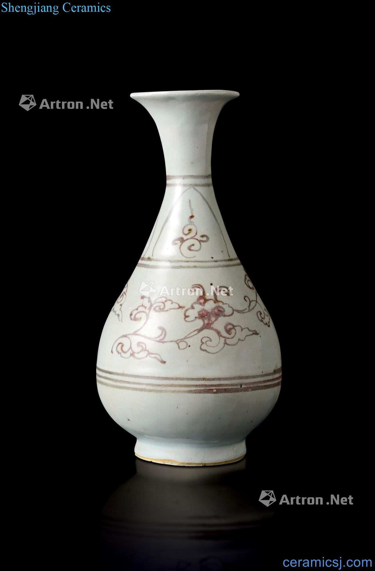 China, the yuan dynasty Flower grain okho spring bottle youligong tangled branches