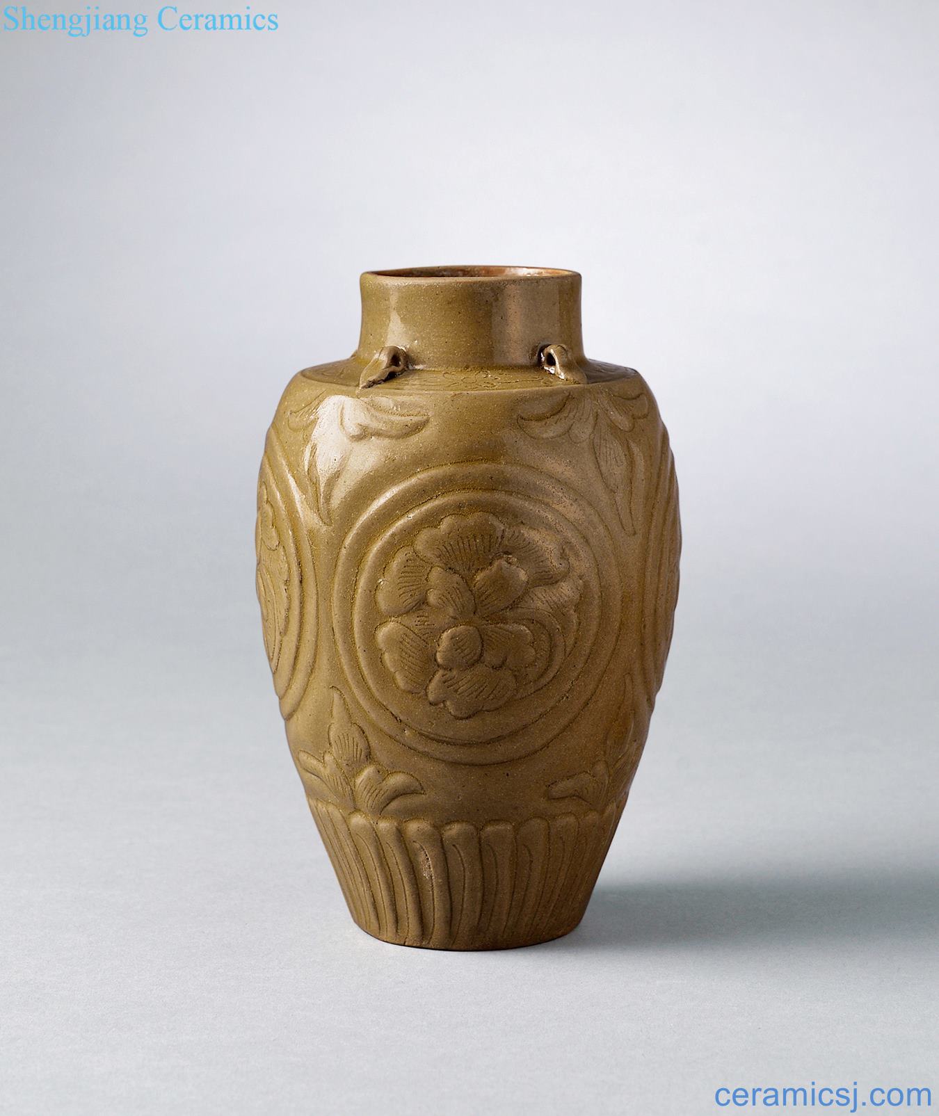 The five dynasties - in the northern song dynasty kiln carved four cans