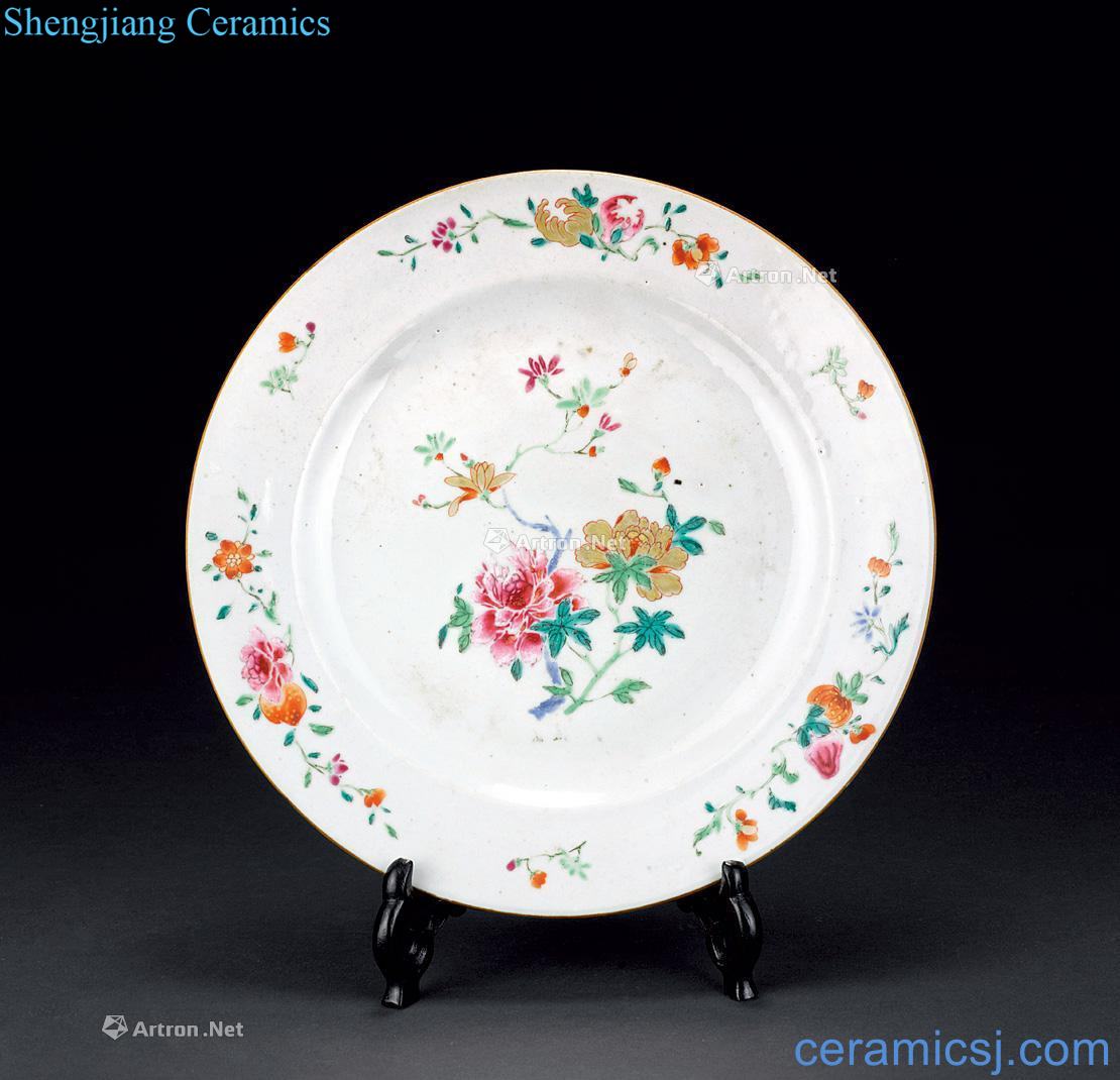 Qing yongzheng, enamel paint sanduo flower tray (a)