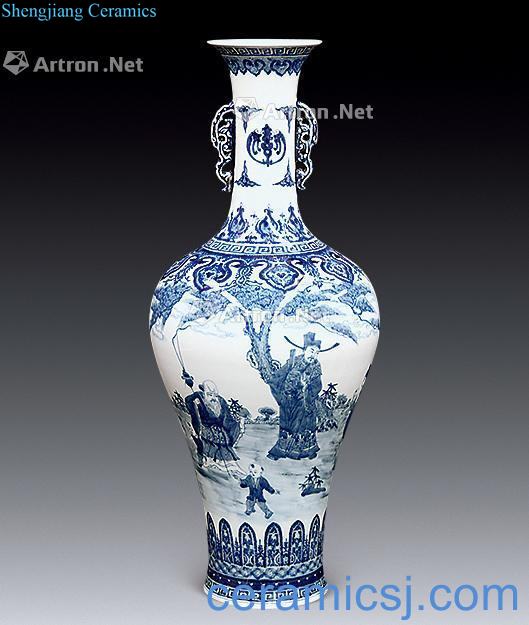 Qing qianlong Blue and white with the celebration