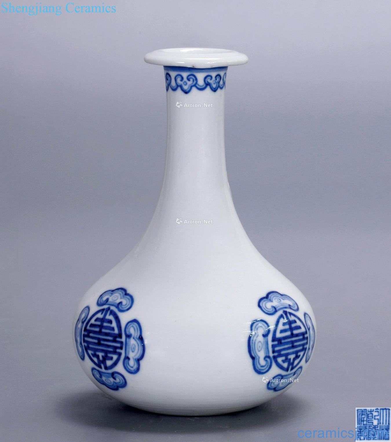 Qing dynasty blue and white pattern small gall bladder