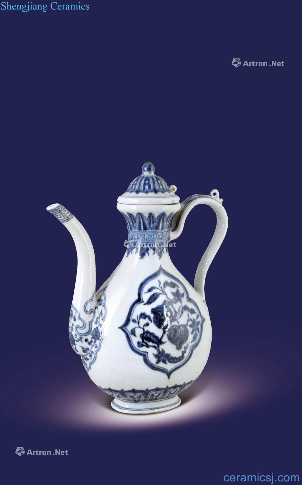 Ming Blue and white many children f ewer